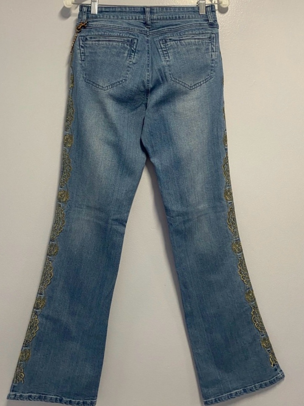 Vintage cache Embroidered Bootcut Jeans - Gold Accent NWT - Picture 2 of 8